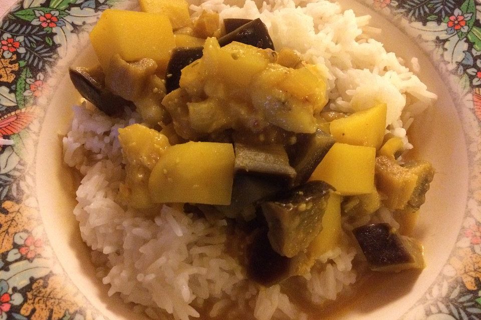 Auberginen-Bananen-Curry