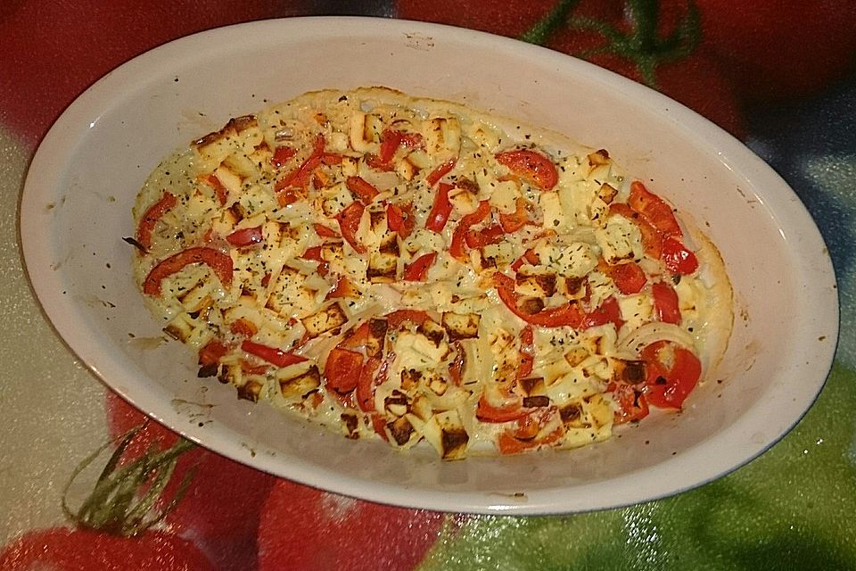 Paprika-Feta-Auflauf