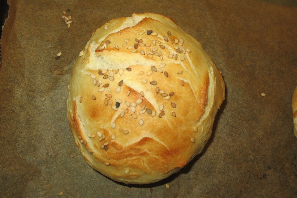 No-Knead-Brötchen