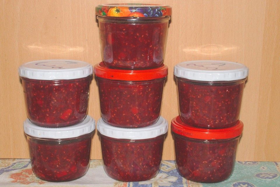 Apfel-Himbeer-Marmelade