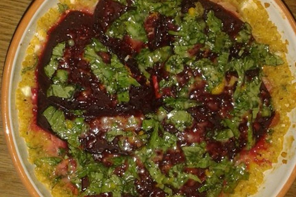 Rote Bete-Bulgur-Quiche