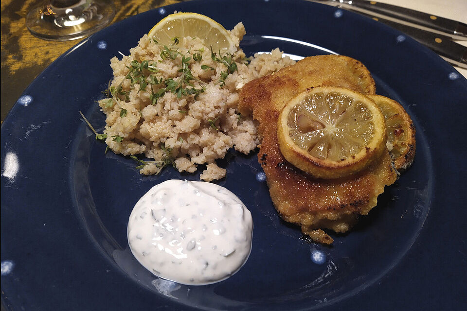 Fisch auf Zitrone gebraten