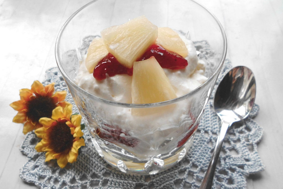 Ananas-Sahne-Dessert