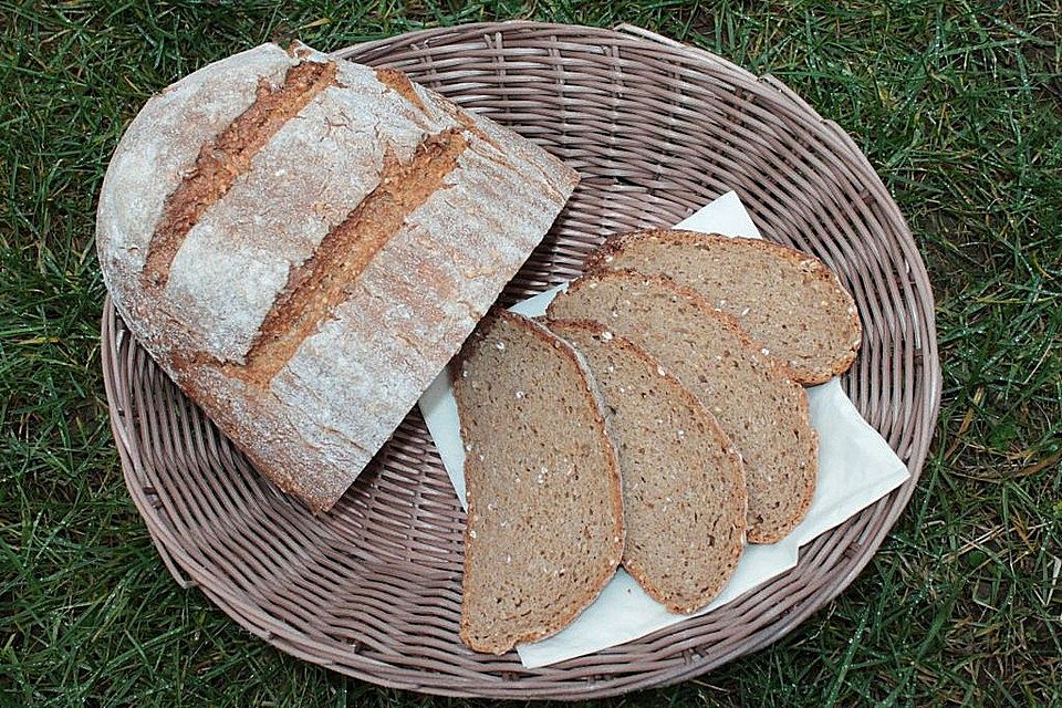 Emmer-Einkornvollkornbrot mit Schrot