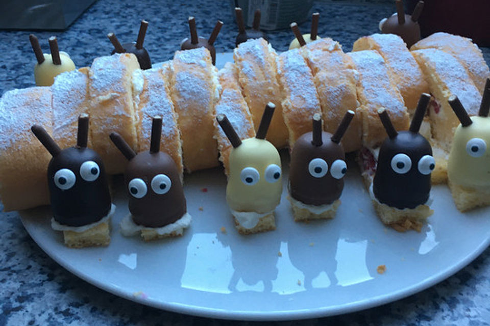 Regenbogen-Biskuit-Schnecken