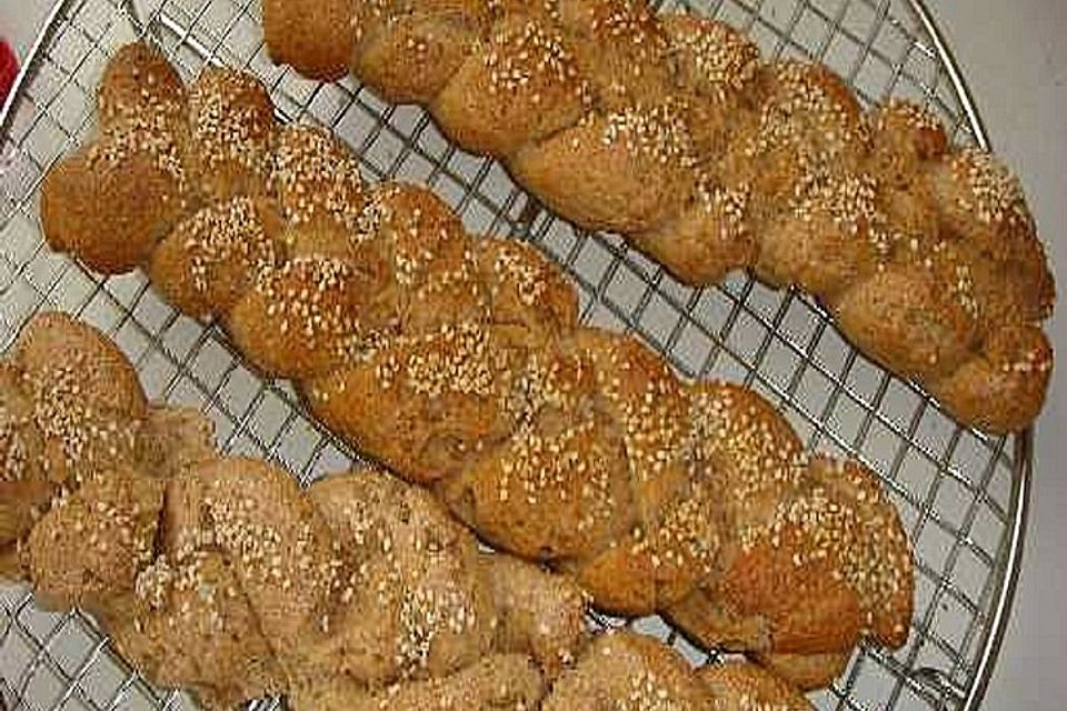 Knoblauchbrot-Zopf