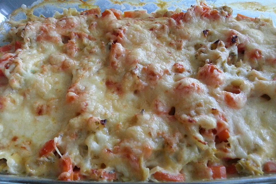 Lauchgratin mit Möhren