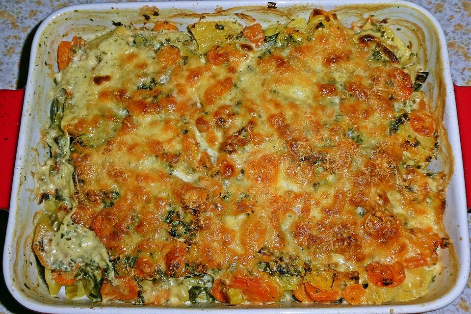 Lauchgratin mit Möhren