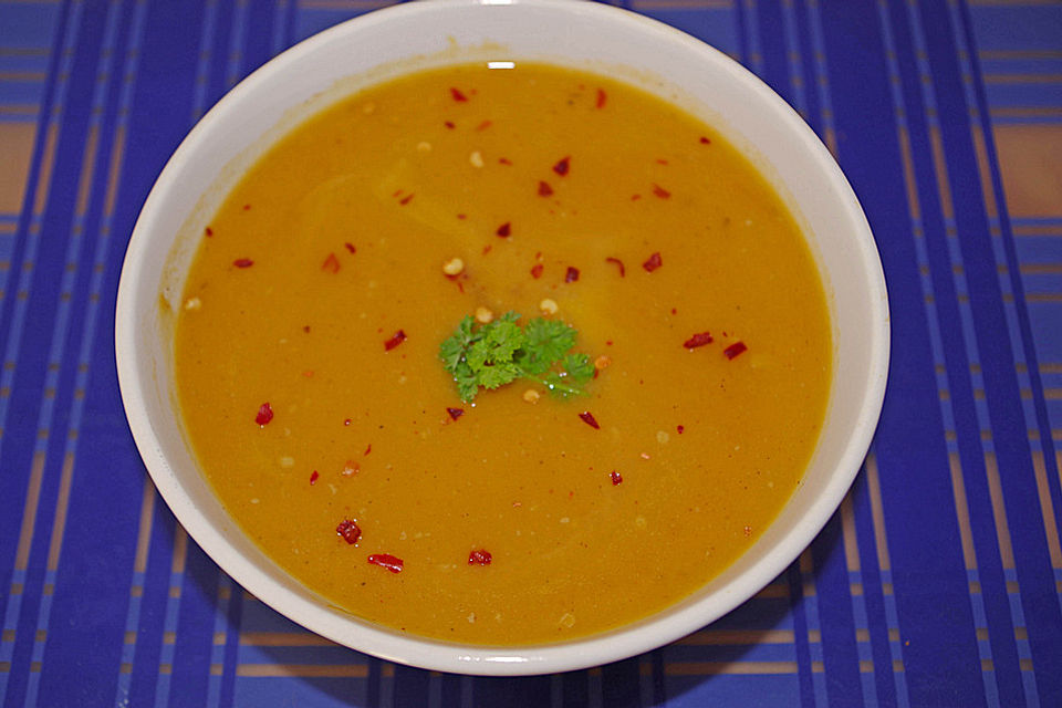 Süßkartoffel - Kokoscreme - Suppe