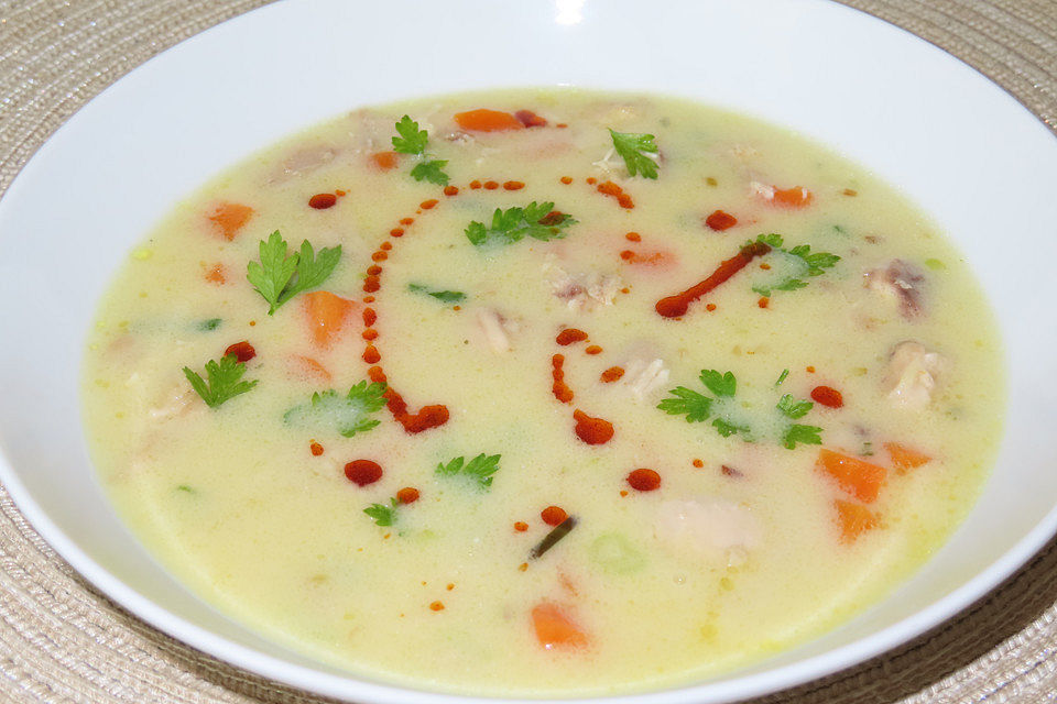 Geflügel-Kokos-Suppe