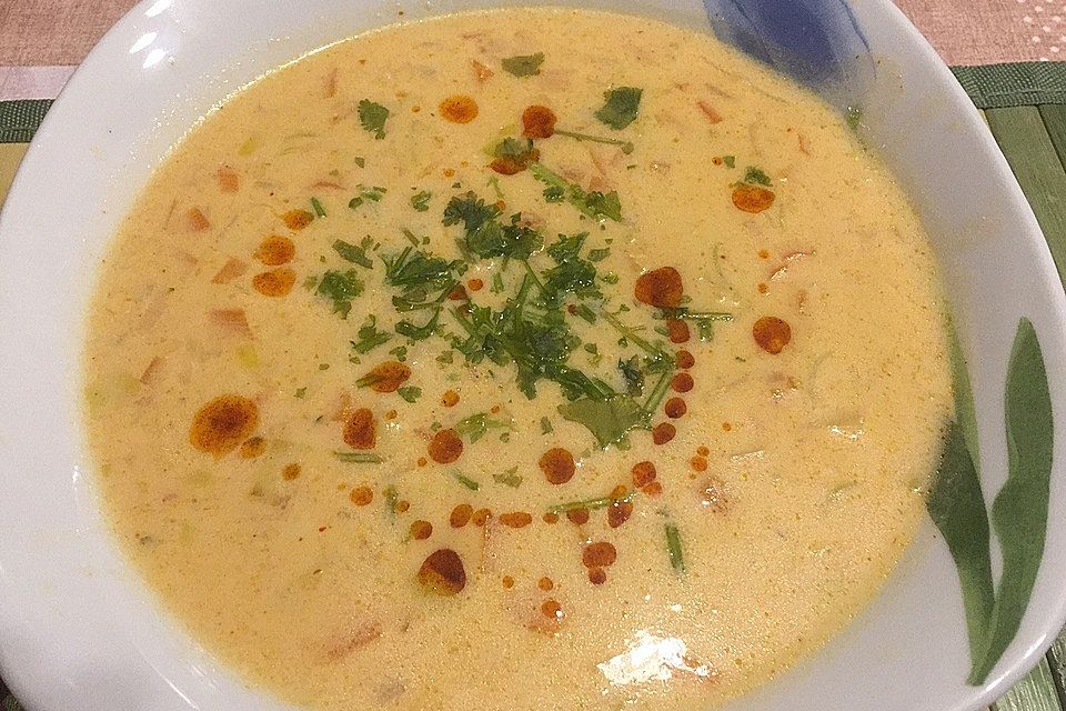 Geflügel-Kokos-Suppe