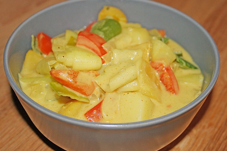 Kartoffel - Curry mit Pfirsich