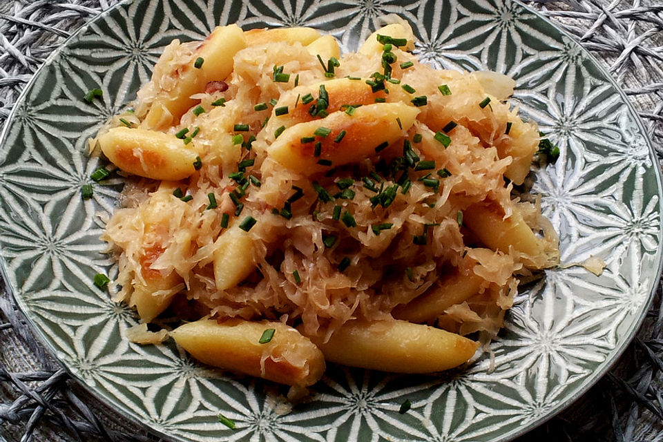 Schupfnudel Sauerkraut Pfanne