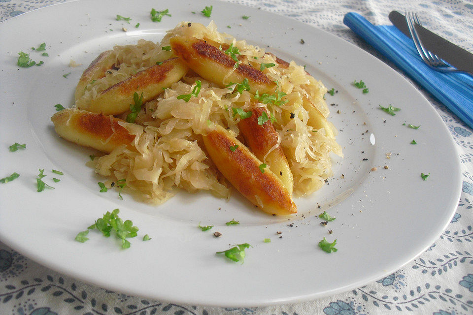 Schupfnudel Sauerkraut Pfanne