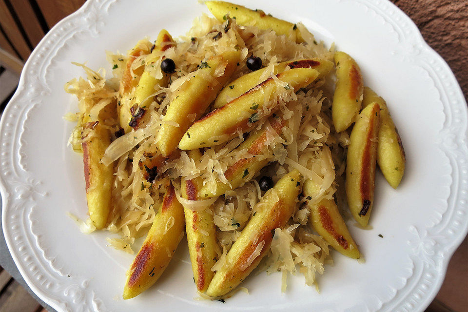 Schupfnudel Sauerkraut Pfanne