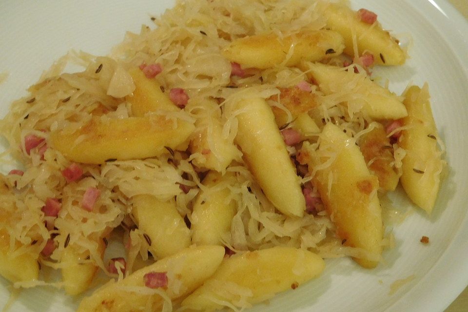 Schupfnudel Sauerkraut Pfanne