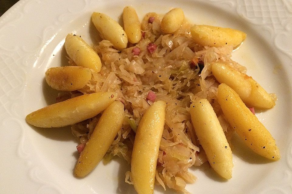 Schupfnudel Sauerkraut Pfanne