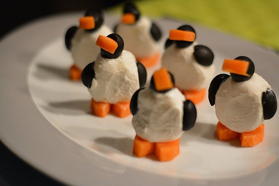 Frischkäse-Pinguine