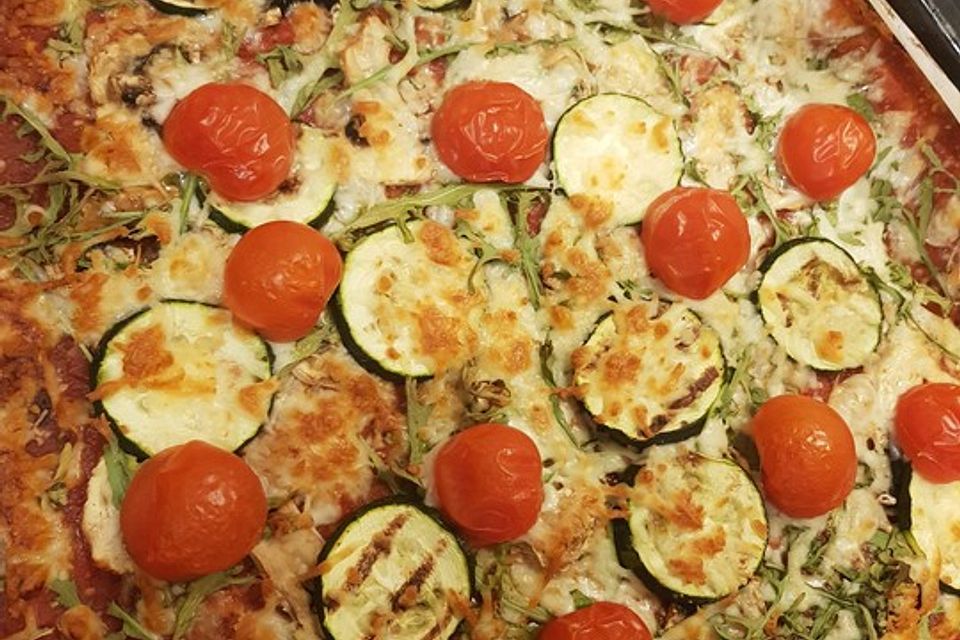 Pizza mit Blumenkohlteig