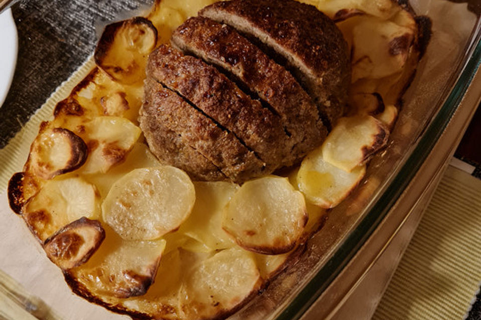 Hackbraten - Kartoffelauflauf