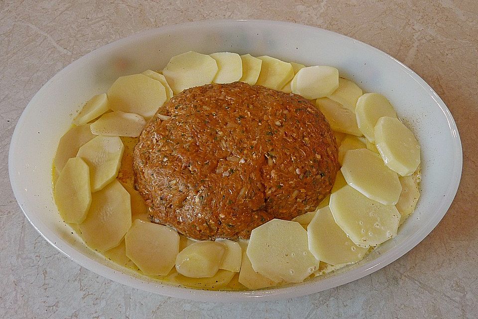 Hackbraten - Kartoffelauflauf