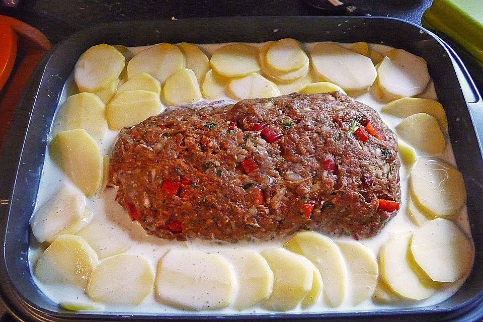 Hackbraten - Kartoffelauflauf