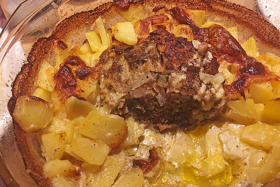 Hackbraten - Kartoffelauflauf