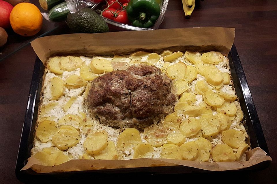 Hackbraten - Kartoffelauflauf