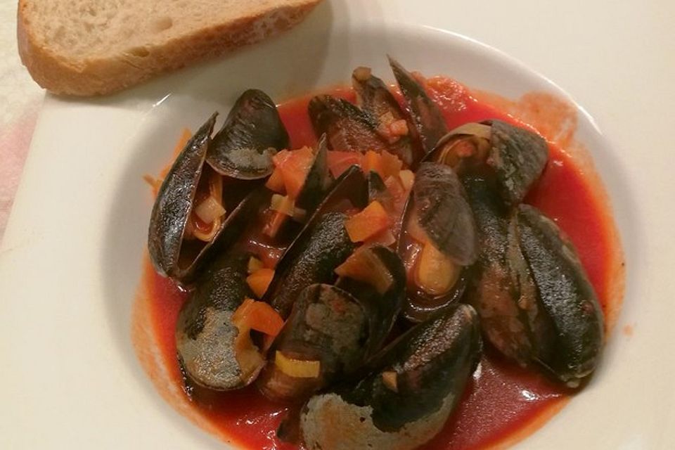 Muscheln in Tomatensauce