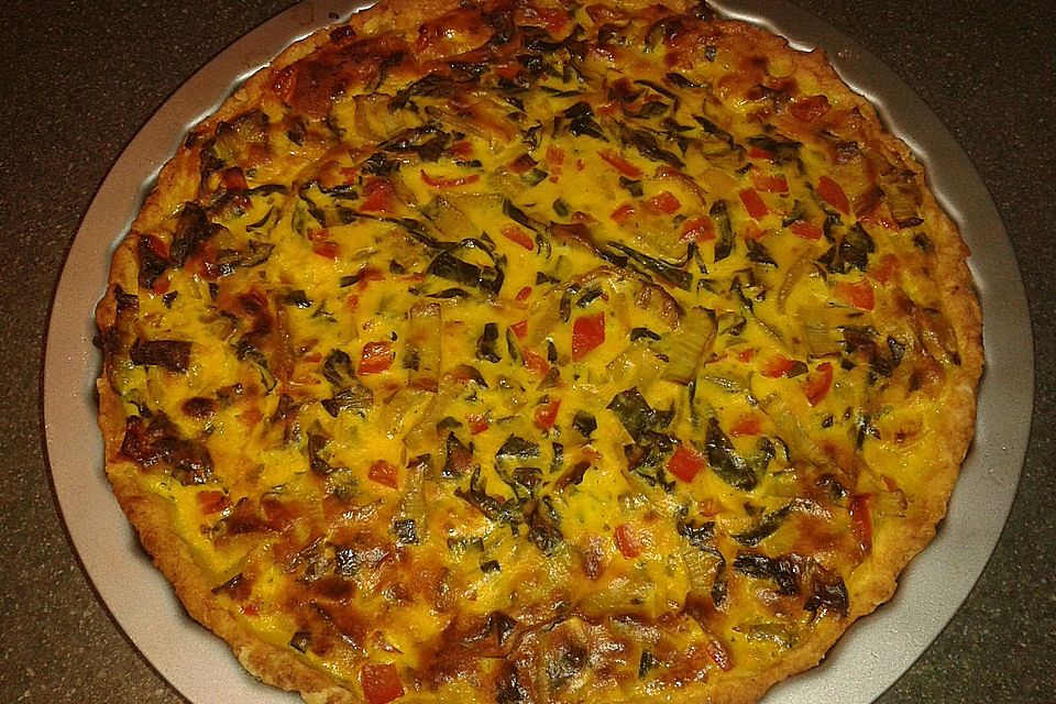 Mangold-Paprika-Quiche