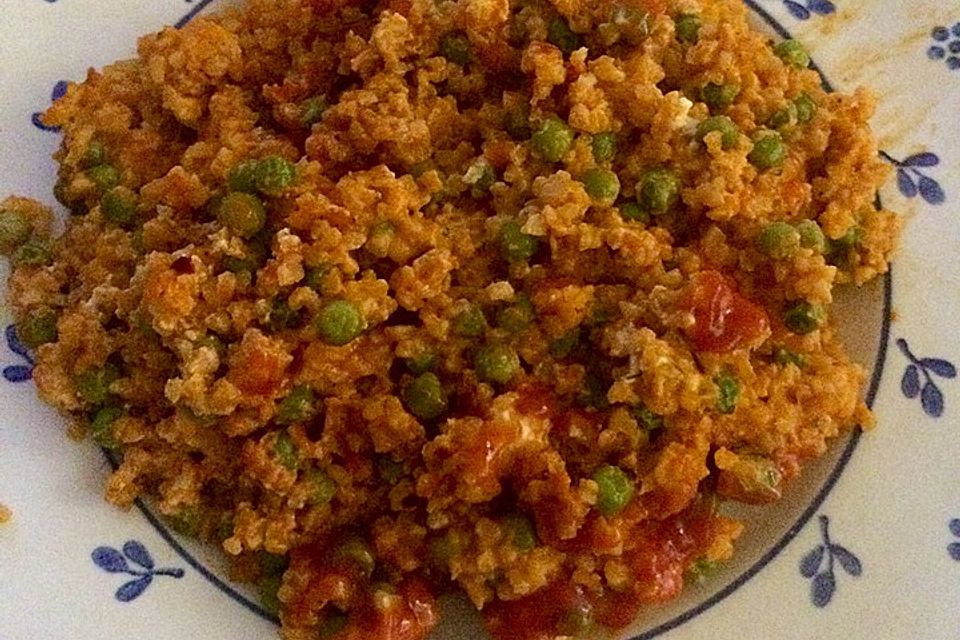 Bulgur-Erbsen-Pfanne