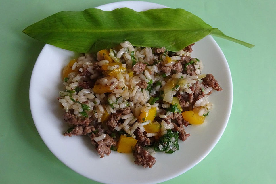 Risotto mit Hackfleisch