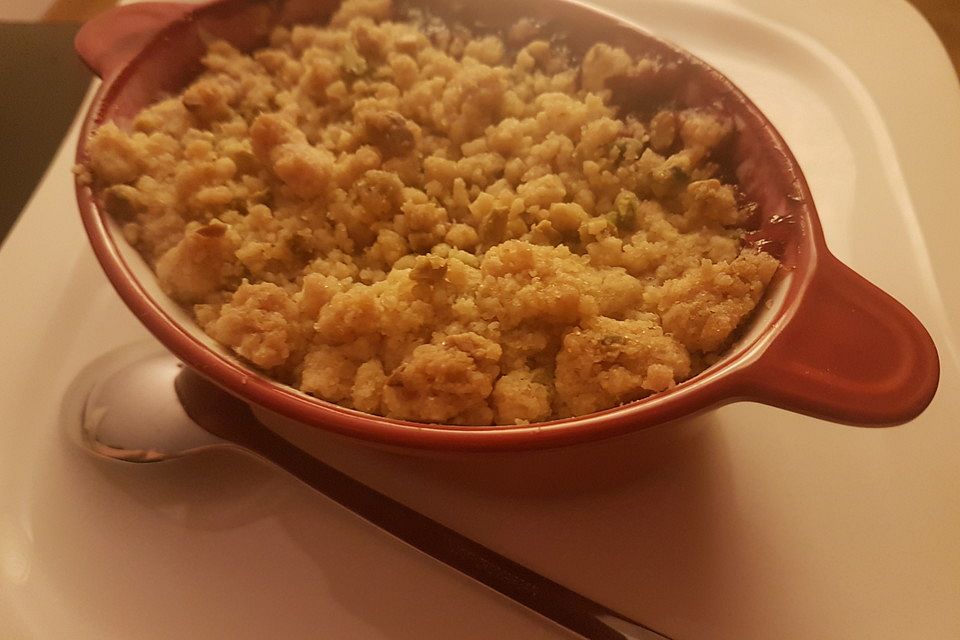 Pfirsich-Himbeer-Crumble