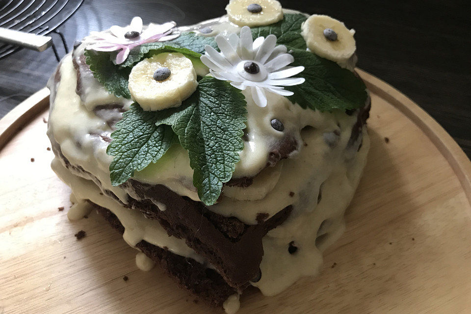 Kleine Schoko-Bananen-Torte