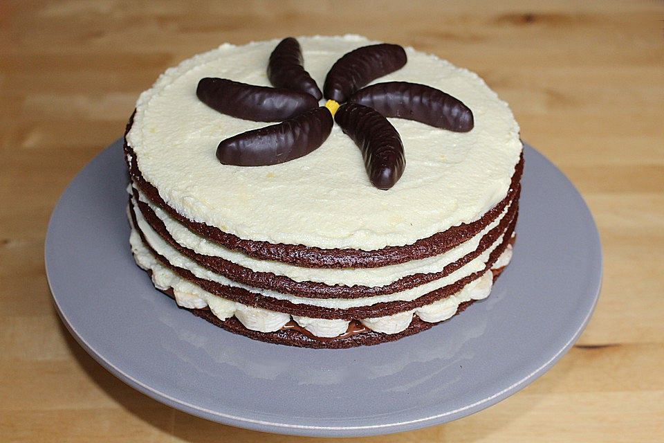 Kleine Schoko-Bananen-Torte