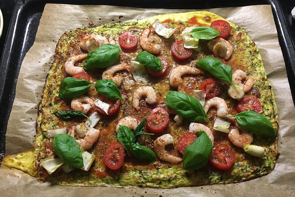 Low carb Zucchini-Pizza