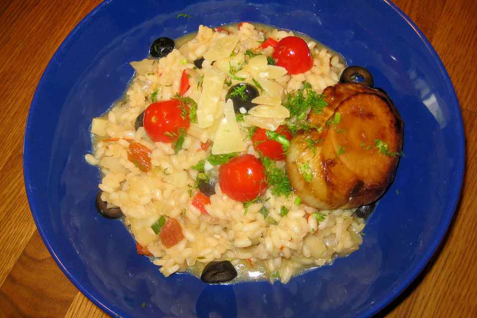 Fenchelrisotto mit Tomaten