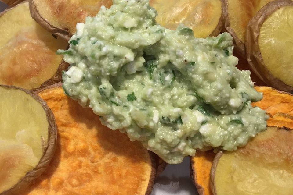 Avocado-Feta-Kerbel-Dip