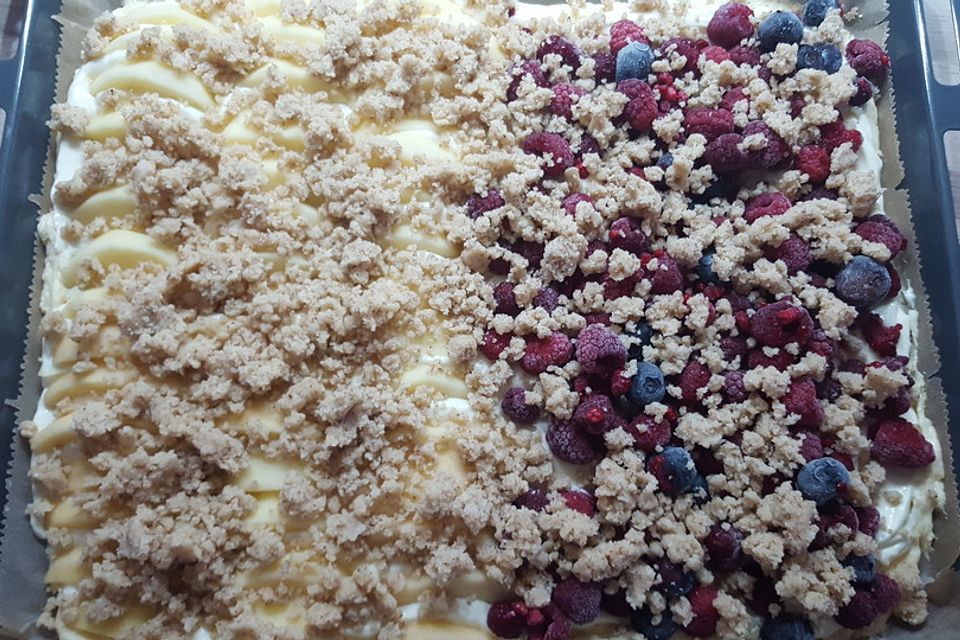 Obst - Quark - Streuselkuchen