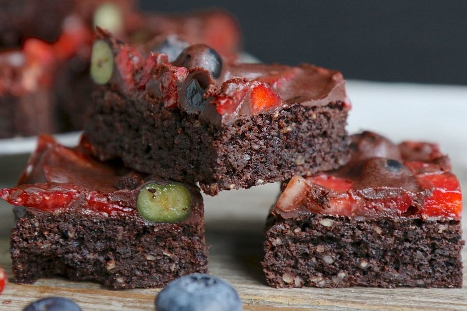 Schokoladen-Beeren-Brownies