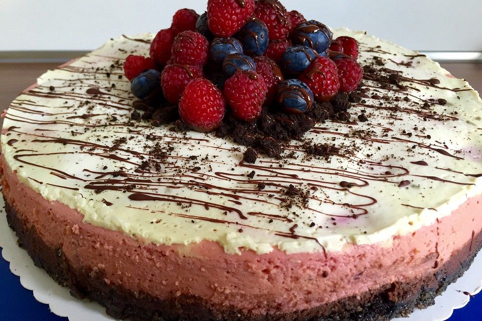 American Chocolate & Raspberry Cheesecake