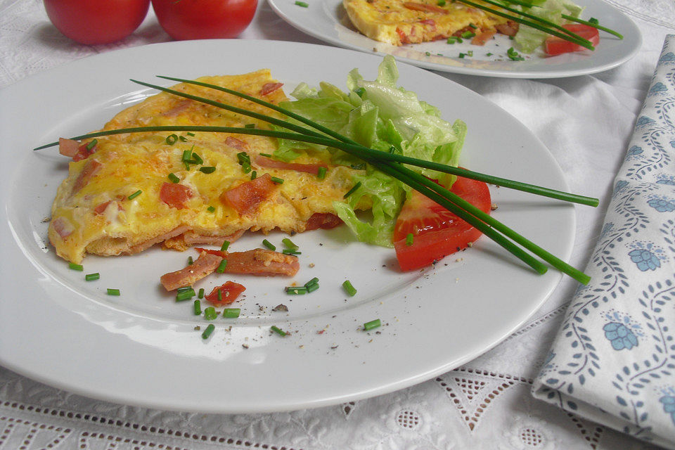 Tomaten-Schinken-Omelette