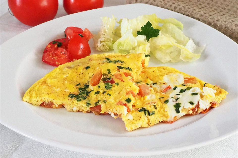 Tomaten-Schinken-Omelette