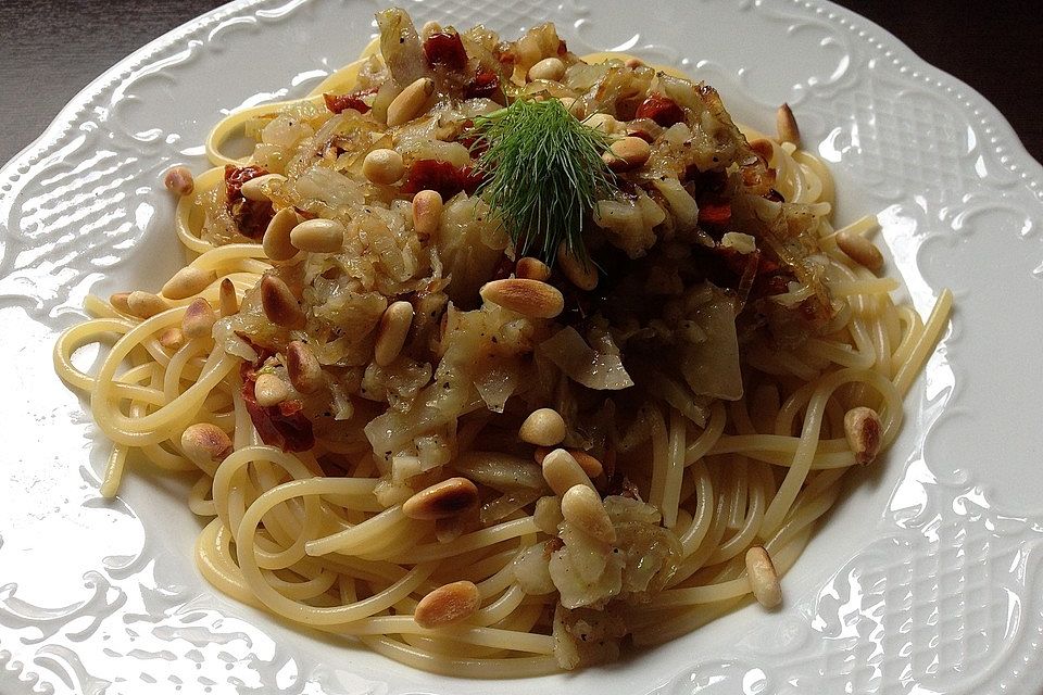 Pasta mit gebratenem Fenchel