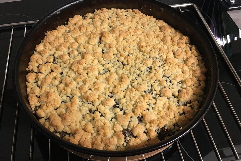 Schneller Mohnkuchen mit Streuseln