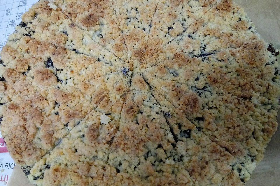 Schneller Mohnkuchen mit Streuseln