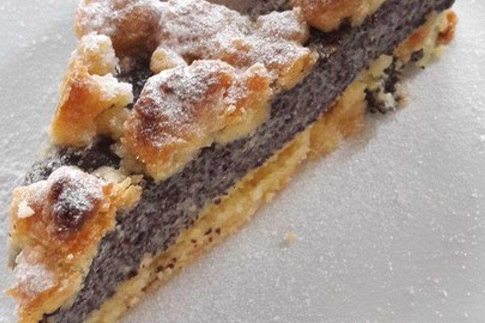 Schneller Mohnkuchen mit Streuseln