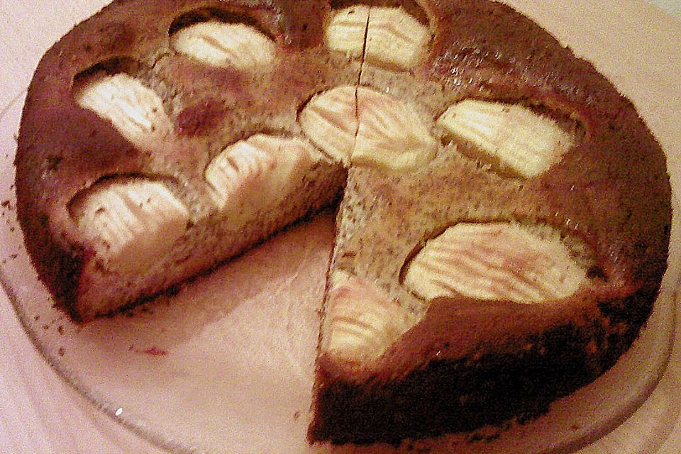 Apfel - Mohn - Marzipan Blechkuchen