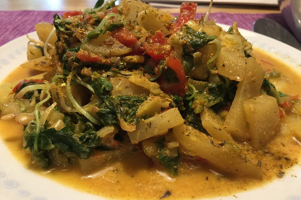 Kohlrabi-Mangold-Curry