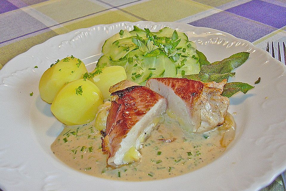 Hähnchenbrustfilet im Schinkenmantel